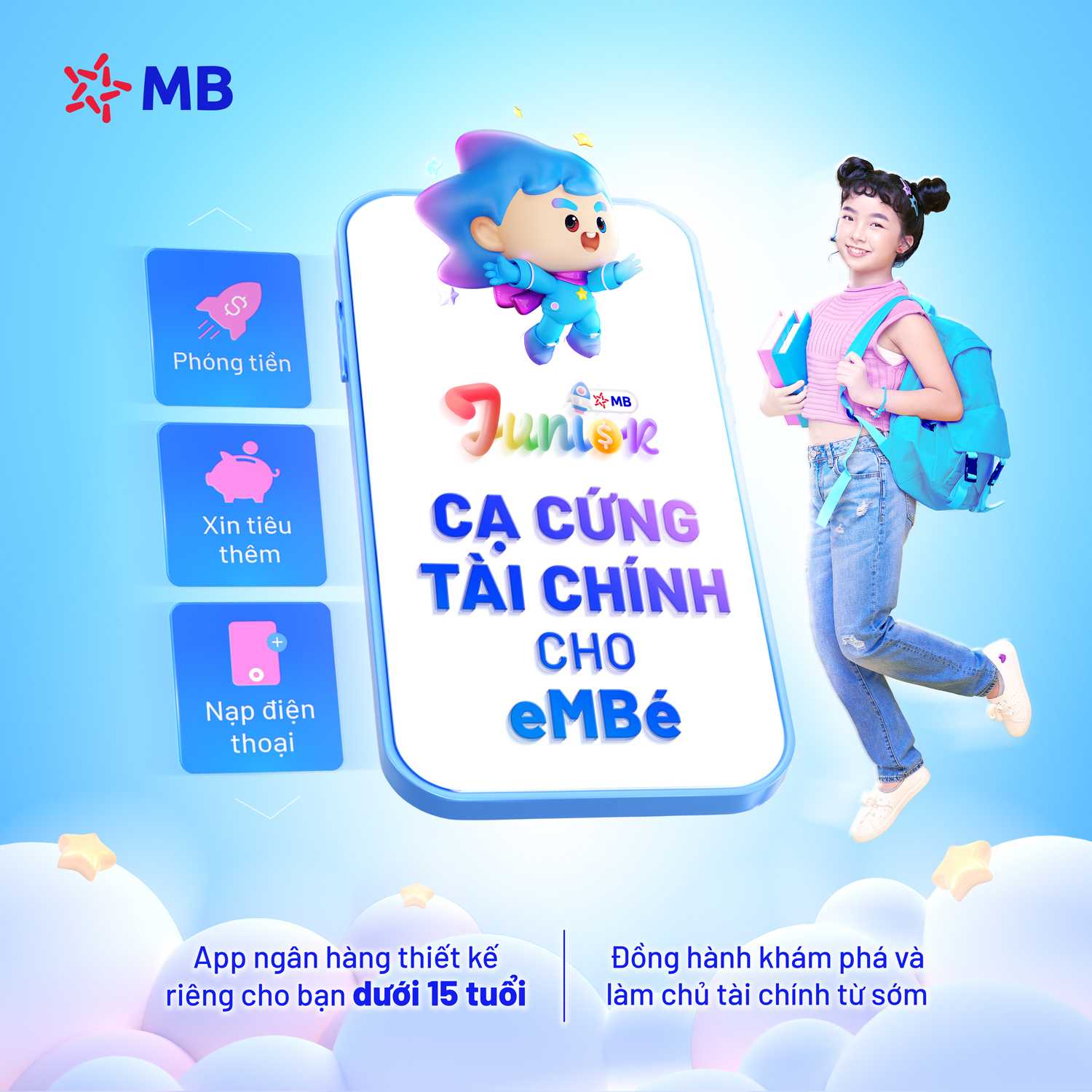 MB ra mắt ứng dụng dành riêng cho khách hàng dưới 15 tuổi – App MB Junior