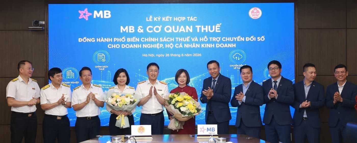 MB cùng Cơ quan Thuế thúc đẩy thanh toán không dùng tiền mặt